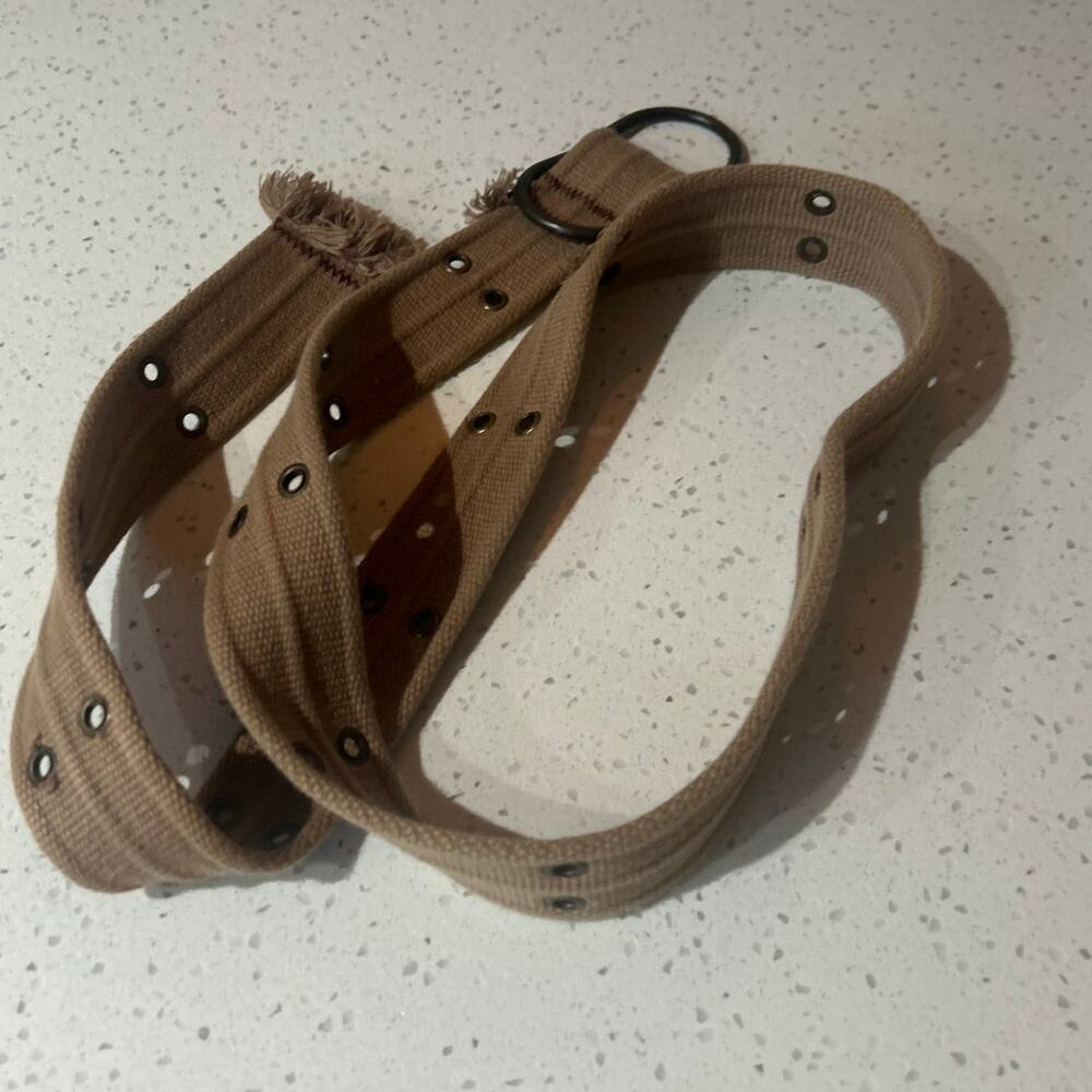 Belt Canvas Rivet Tan - Picture 6 of 8